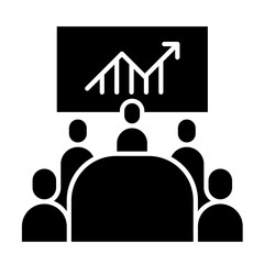 Planning icon in glyph style
