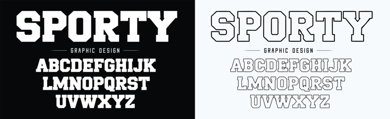 Classic college font. Vintage sport font in american style for football, baseball or basketball logos and t-shirt. Athletic department typeface, varsity style font. Vector
