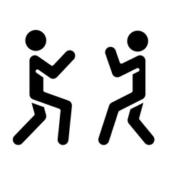 Boxing icon in glyph style