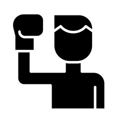 Boxer icon in glyph style