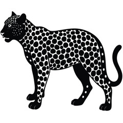 Fototapeta premium Porcupine silhouette ,vector black color silhouette on a white background