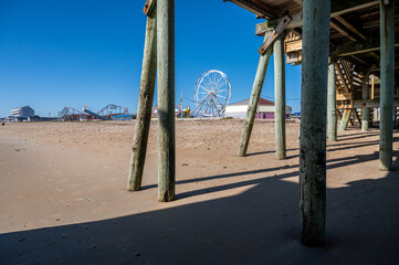 Beautiful Old orchard pier and beach in Maine