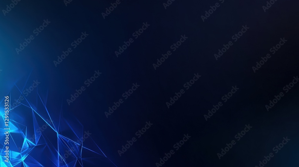 Poster abstract blue background with triangular shapes and textures for digital design and creative project