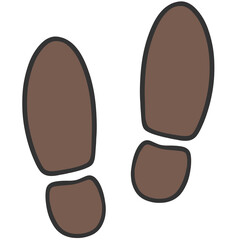 brown shoes footstep icon