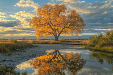Fototapeta premium A scenic view of the San Joaquin Delta, calm waters, peaceful and natural