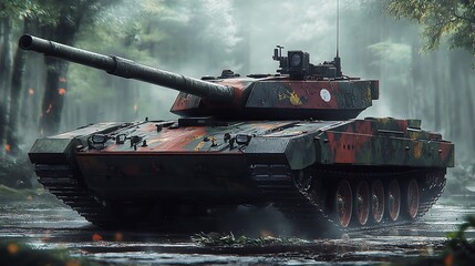 Tanks in the Forest During World War II