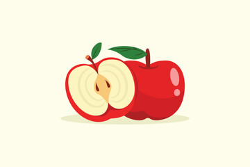 Fruits concept. Colored flat vector illustration isolated
