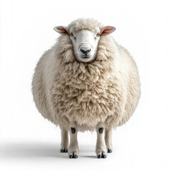 Obraz premium White Sheep Isolated