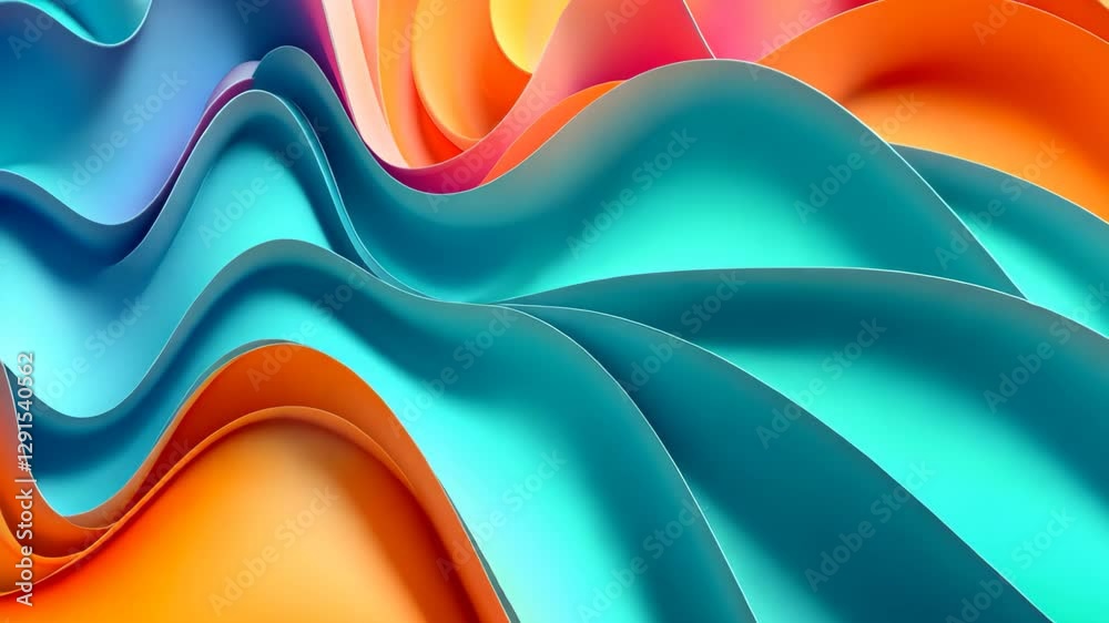 Canvas Prints vibrant wavy background with colorful gradients in a modern abstract style, abstract colorful trendy