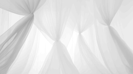 Obraz premium A white curtain with a white background