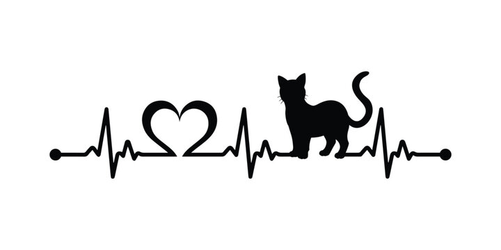 Cat heartbeat Svg