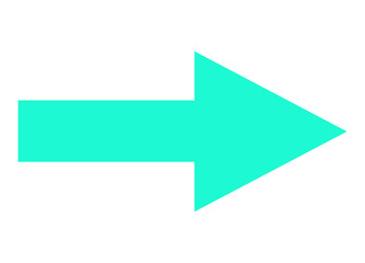 右矢印　ターコイズ色