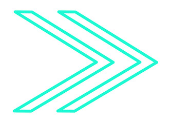 右矢印　ターコイズ色