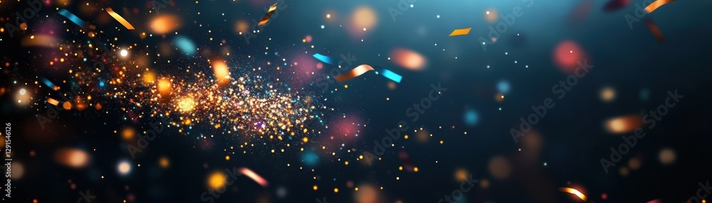 Poster blurred image of colorful confectionary lights creating an abstract background design for creative p
