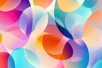 Colorful circles and ovals isolated on transparent or white background, png
