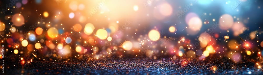 Poster Abstract background with bokeh lights creating a soft and atmospheric visual effect for design projects
