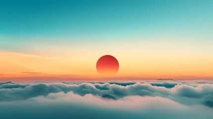 Enchanting sunset sky fading into a serene deep blue horizon with wispy ethereal clouds creating a captivating dreamlike atmosphere  This peaceful