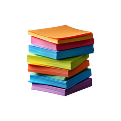 Colorful sticky post it note stack PNG