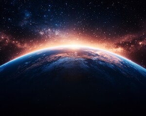 Obraz premium Perfect Reflection in the Depths of the Cosmic Atmosphere