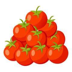 tomatoes on a white background