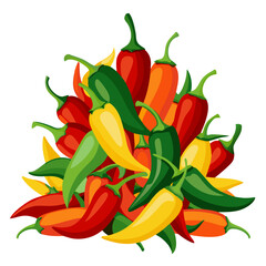 red and yellow Chili peppers