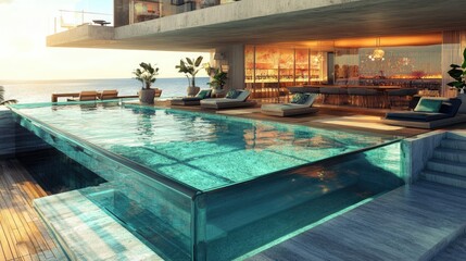 Luxury Oceanfront Villa with Infinity Pool and Glass Walls