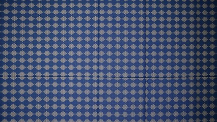 Blue and Beige Geometric Textile Pattern