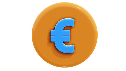 Obraz premium 3D Euro Sign Icon – EUR Currency Symbol