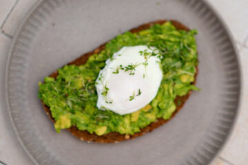 Healthy Toast with Avocado, Poached Egg