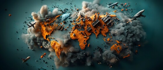 Explosive Aerial View of Global Logistics Network in Cinematic Long Exposure Showcasing the Intricate Web of Roads Railways and Shipping Lanes Sustaining Worldwide Trade and Commerce