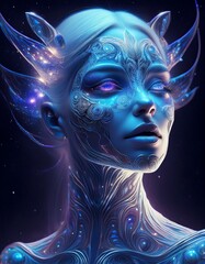 portrait of a woman in a mask