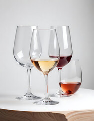 Two glasses of red wine on a reflective surface for a celebration