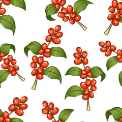 Coffee seamless pattern. Coffee beans seamless. Coffee background. Coffee beans patterns for fabric, packaging, coffee shops. Hand Drawn vector illustration