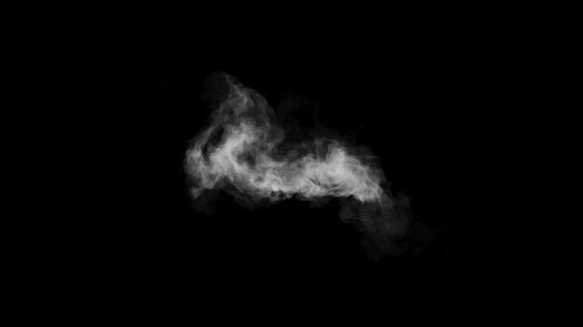 Seamless 4K looping smoke animation with an alpha channel. A realistic drifting smoke effect, perfect for overlays, VFX, motion graphics, or atmospheric scenes. transparent background