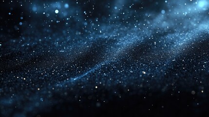 Obraz premium Blue color bokeh lights background. Blurred circle shapes. Multicolored blurry lights bokeh defocused abstract background for events.