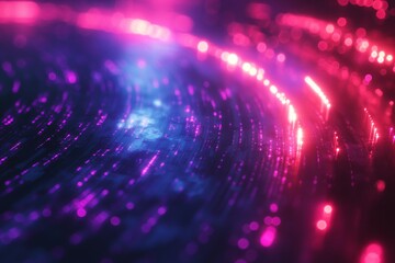 Fototapeta premium A vibrant, abstract image showcasing swirling patterns of pink and blue light in an artistic, swirl motion.