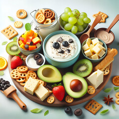 breakfast with fruits and vegetables