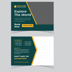 Travel holiday vacation postcard design template Vacation Postcard Design Template Company Postcard