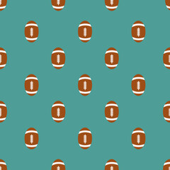 American football pattern seamless with green background. American football rugby vector icon for wrapping paper, socks, clothing, stationery, web, textile, and fabric.