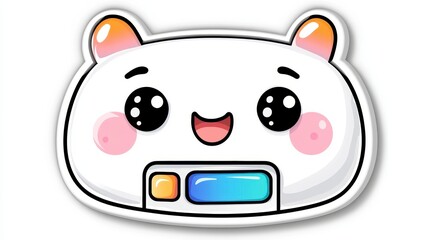 Cute cartoon character with cheerful expression and vibrant colors