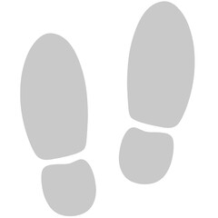 grey silhouette shoes footstep icon