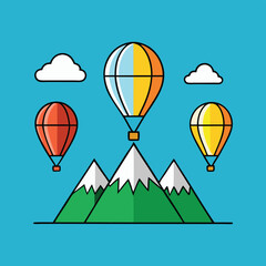 Obraz premium hot air balloon in sky