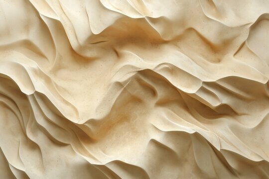 Abstract texture featuring soft, flowing curves in warm beige tones, evoking a sense of calm and natural beauty. - Powered by Adobe