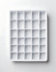 Silicone ice cube tray with easy release on a white background.
