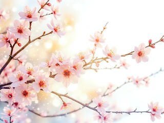 Obraz premium Delicate cherry blossoms in soft spring light