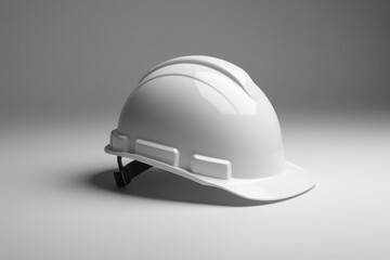Fototapeta premium a white hard hat on a gray background
