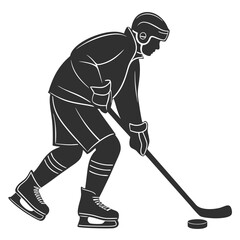 Fototapeta premium Hockey silhouette vector illustration