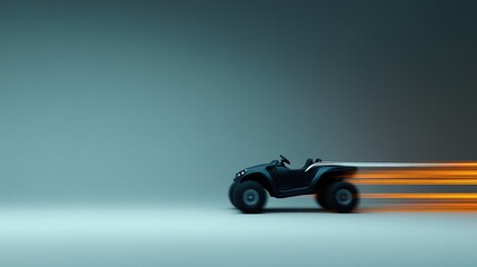 Dynamic vehicle in motion, highlighted by vibrant speed trails a