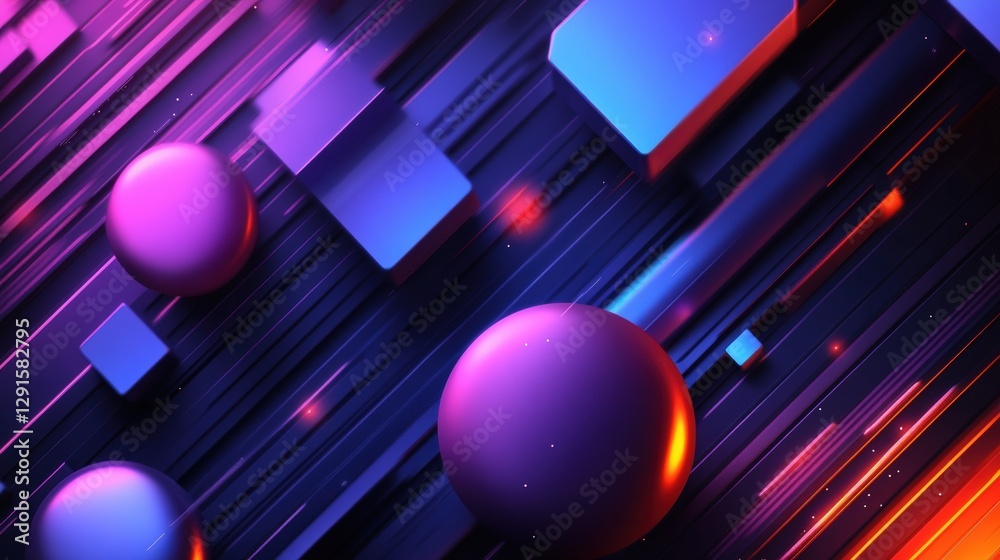 Poster abstract background with colorful shapes and patterns in vibrant hues and textures for design projec