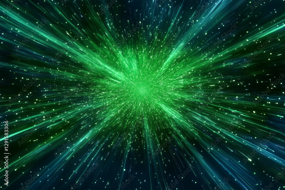 Aufkleber Technology Digital Data Abstract Background, Data Analysis and Access to Digital Data, Digital Cyberspace with Particles and Digital Data Network Connections, 3D Rendering